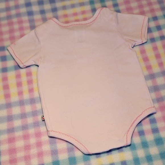ABSORBA ♡ Thick Cotton Pink Onesie w/Embroidered Pink Stitched Bébé 'n Trim 6-9M - Picture 14 of 17
